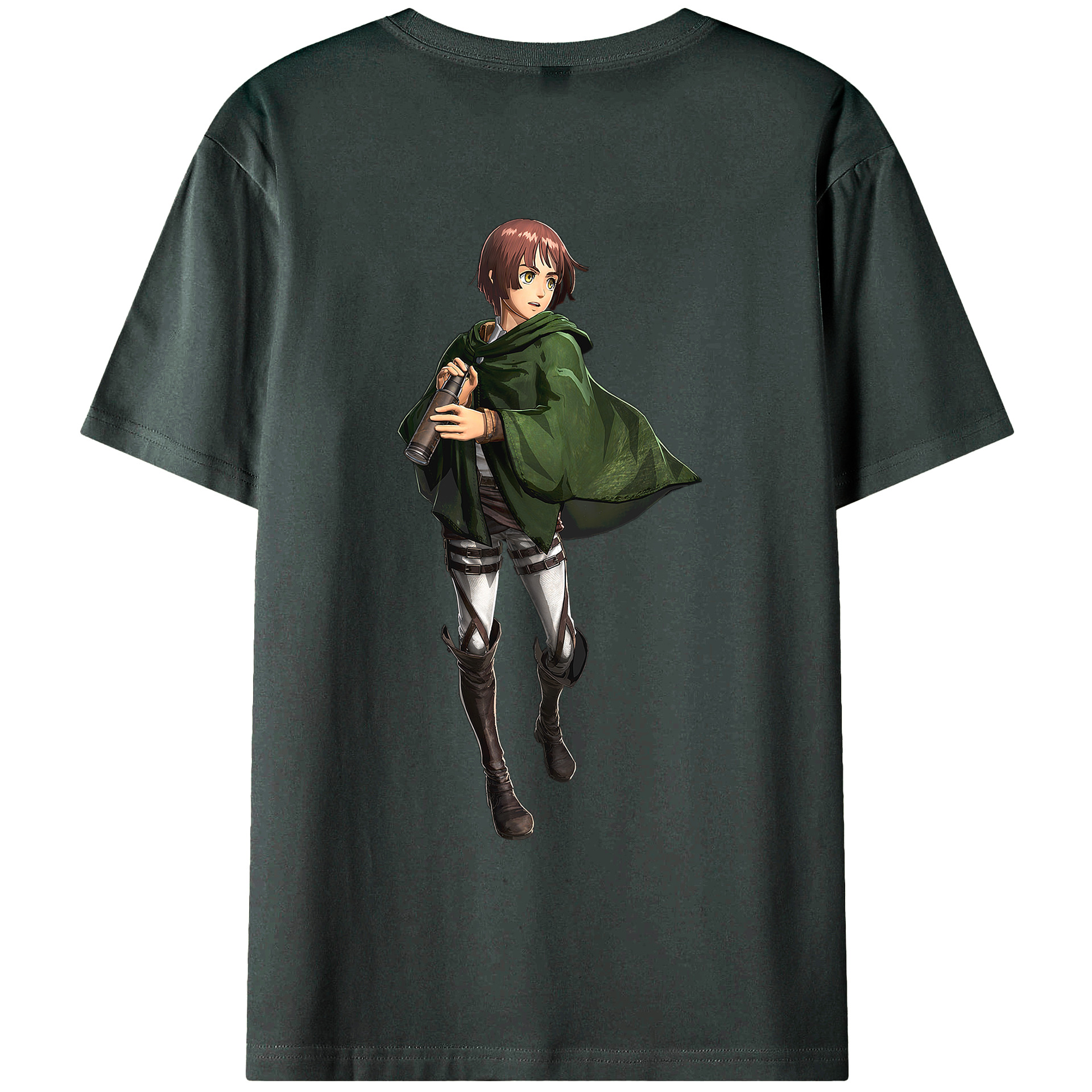 （画像用） 進撃の巨人 Attack on Titan 綿100％ メンズ半袖Tシャツ（バックプリント） 通気性
